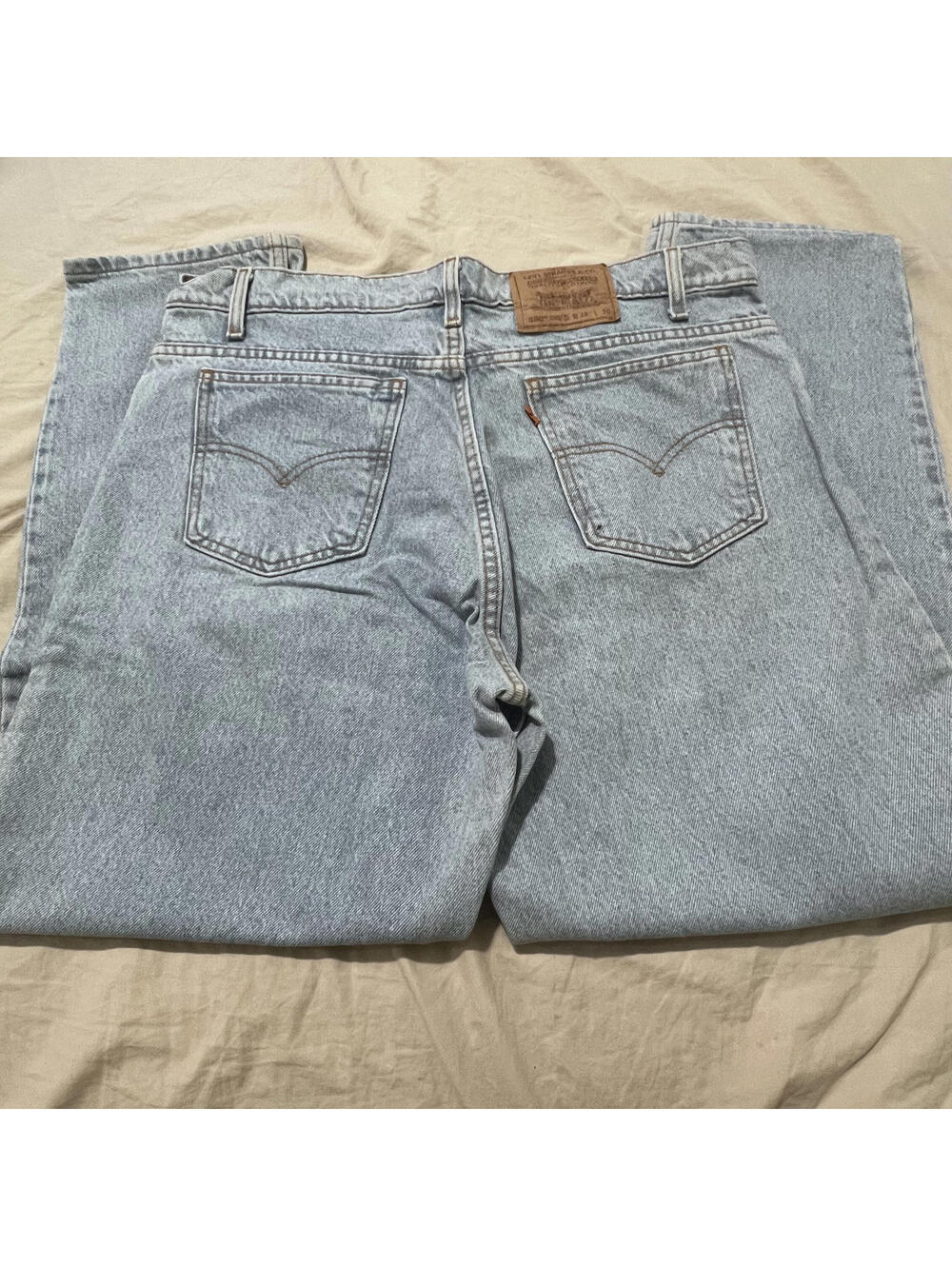 Vintage Levi's Orange Tab 550 Relaxed Fit Tapered Leg Light Wash pants 38x30 90s